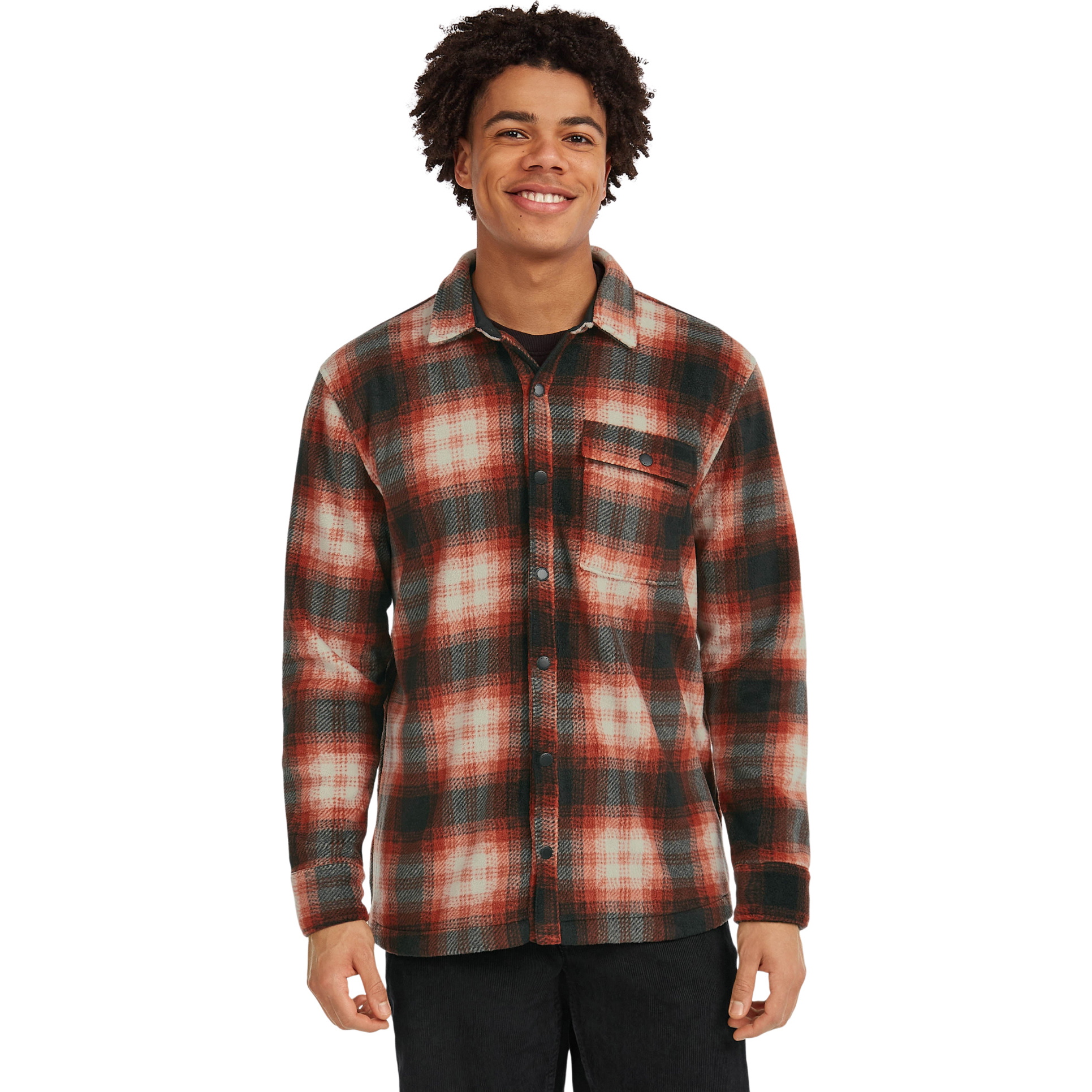 2025 O'Neill Mens O'Riginals Superfleece Shirt 2350137 - Bonfire Check